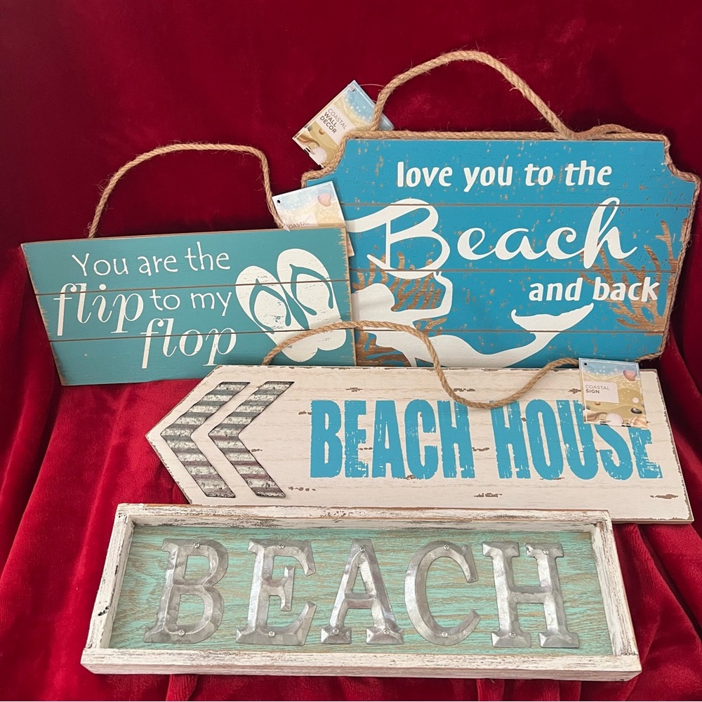 NWT 4 Piece Beachhouse Decor Set